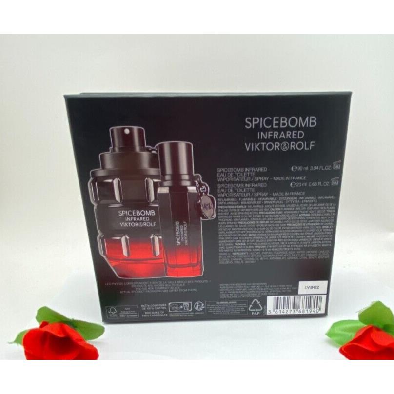 Viktor Rolf Spicebomb Infrared 90mL/3.04oz Full Size+20mL/0.68oz Travel Gift Set