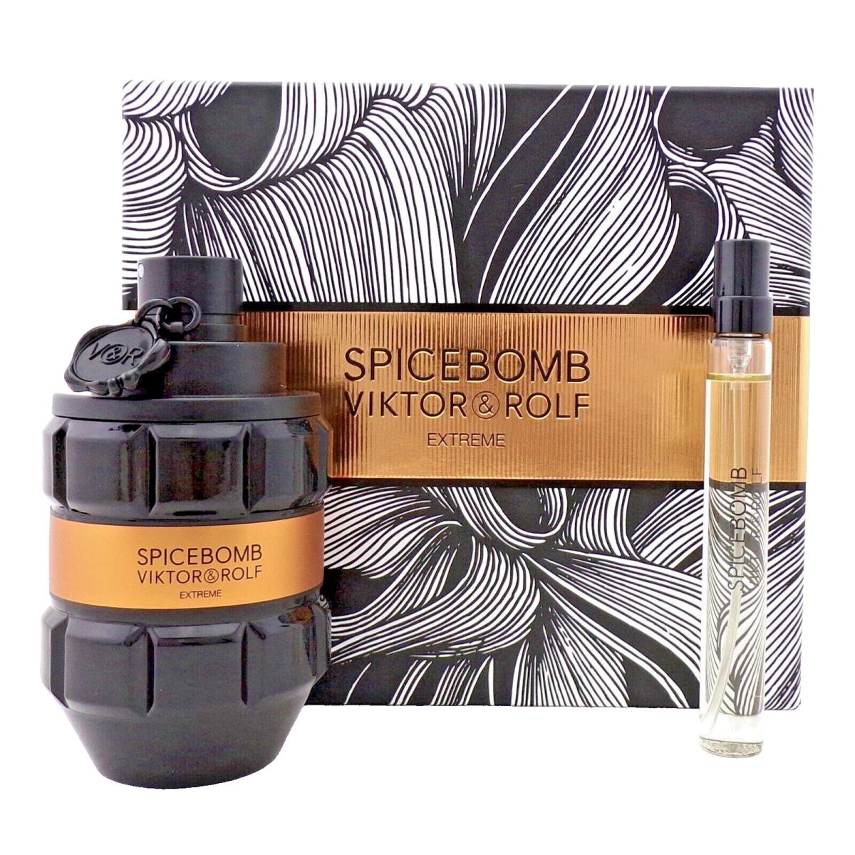 Spicebomb Extreme by Viktor Rolf 3.04 oz Edp + 10 ml Edt Spray Set For Men