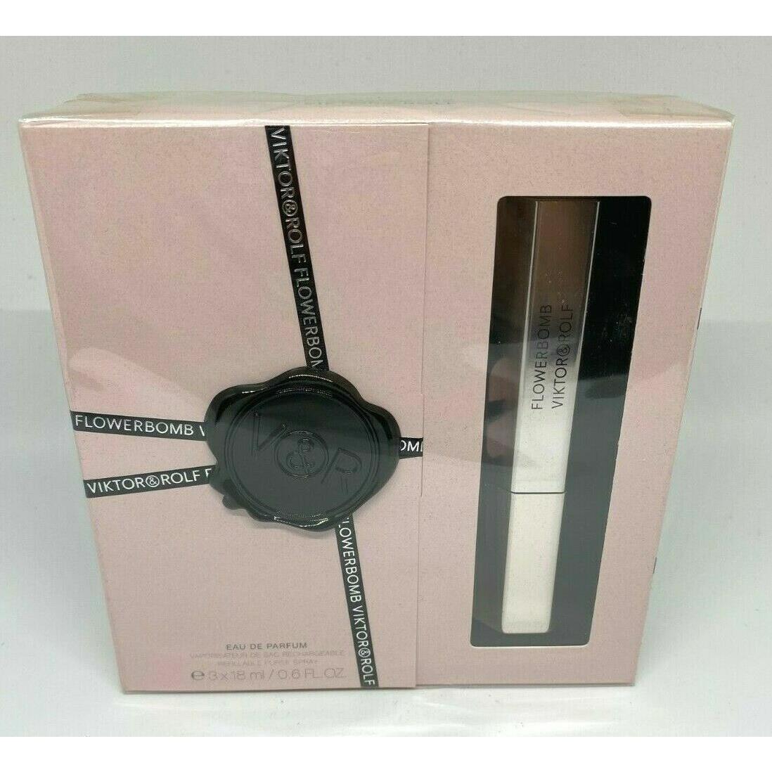 Viktor Rolf Flowerbomb Women 3 x 0.6oz Refillable Purse Eau de Parfum Spray