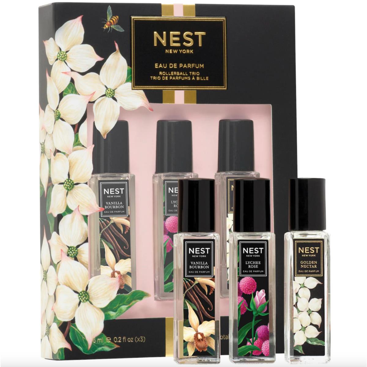 Nest New York Mini Rollerball Perfume Trio Set Travel Size 3 x 0.2 oz