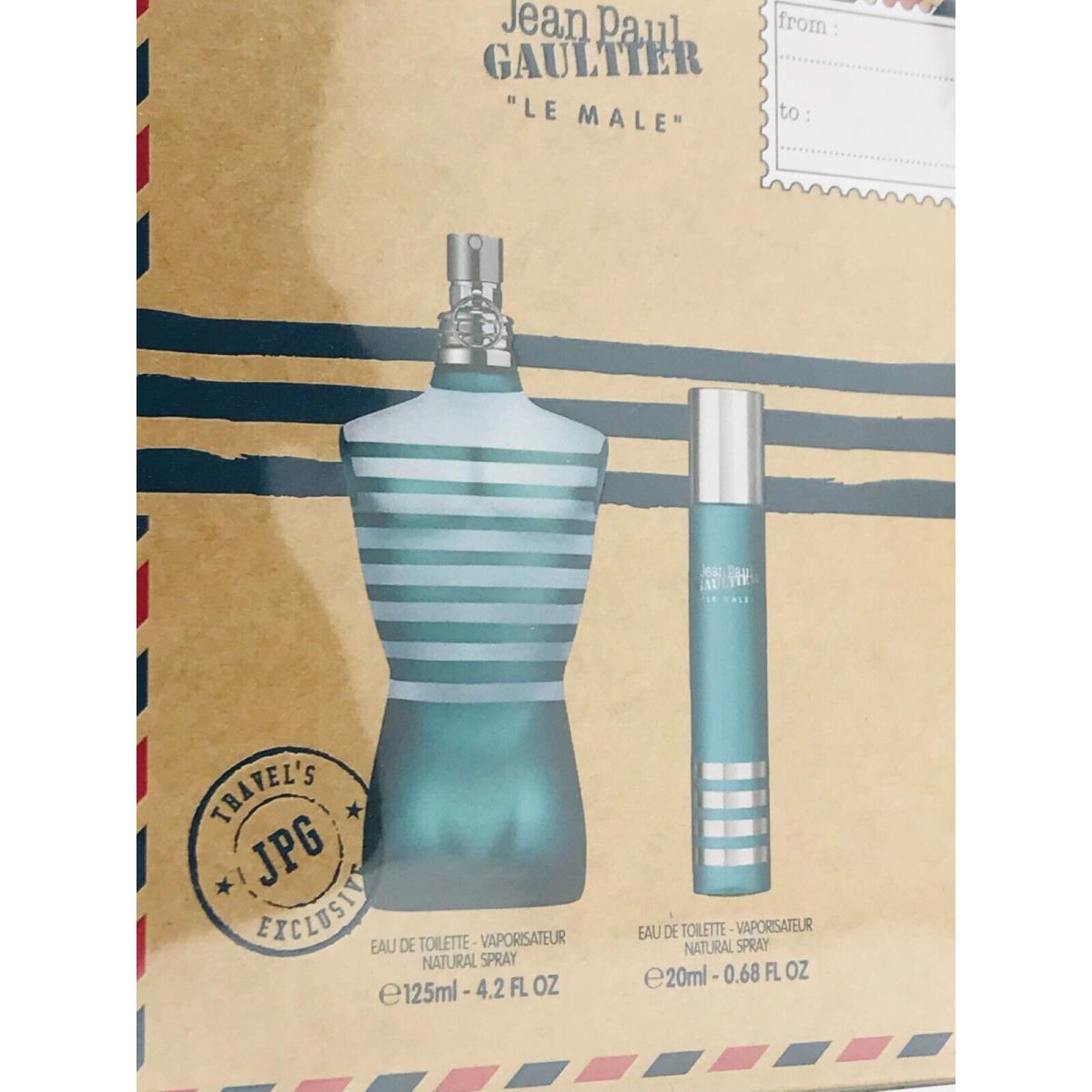 Jean Paul Gaultier Le Male 2pc Set Cologne Spray 4.2 oz and .68 oz