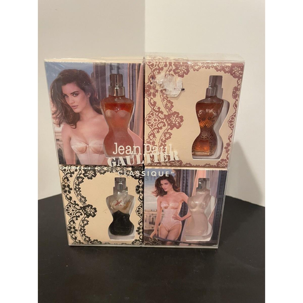 Jean Paul Gaultier Classique Gallery Set Of 4 Miniatures Edt Edp + X Edt Edp