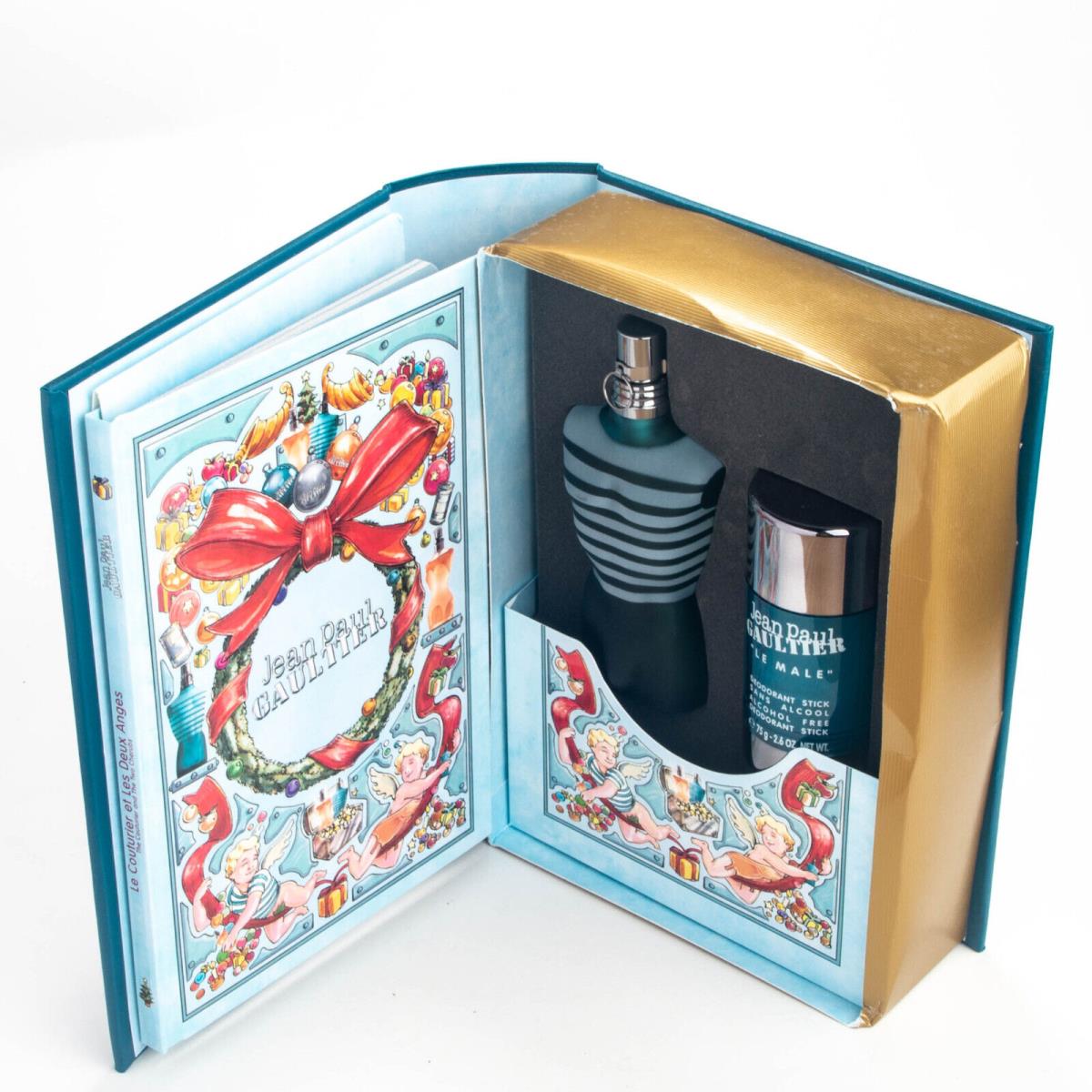 Jpg Gaultier Le Male 2.5OZ Spray Edt Vintage Book Tome Deodorant Set D Batch Bpi