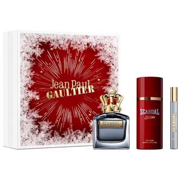 Jean Paul Gaultier Jpg Scandal 3 PC Men Gift Set - 3.4 OZ Edt + 5.0 OZ Deodorant Spray + 0.33OZ Edt