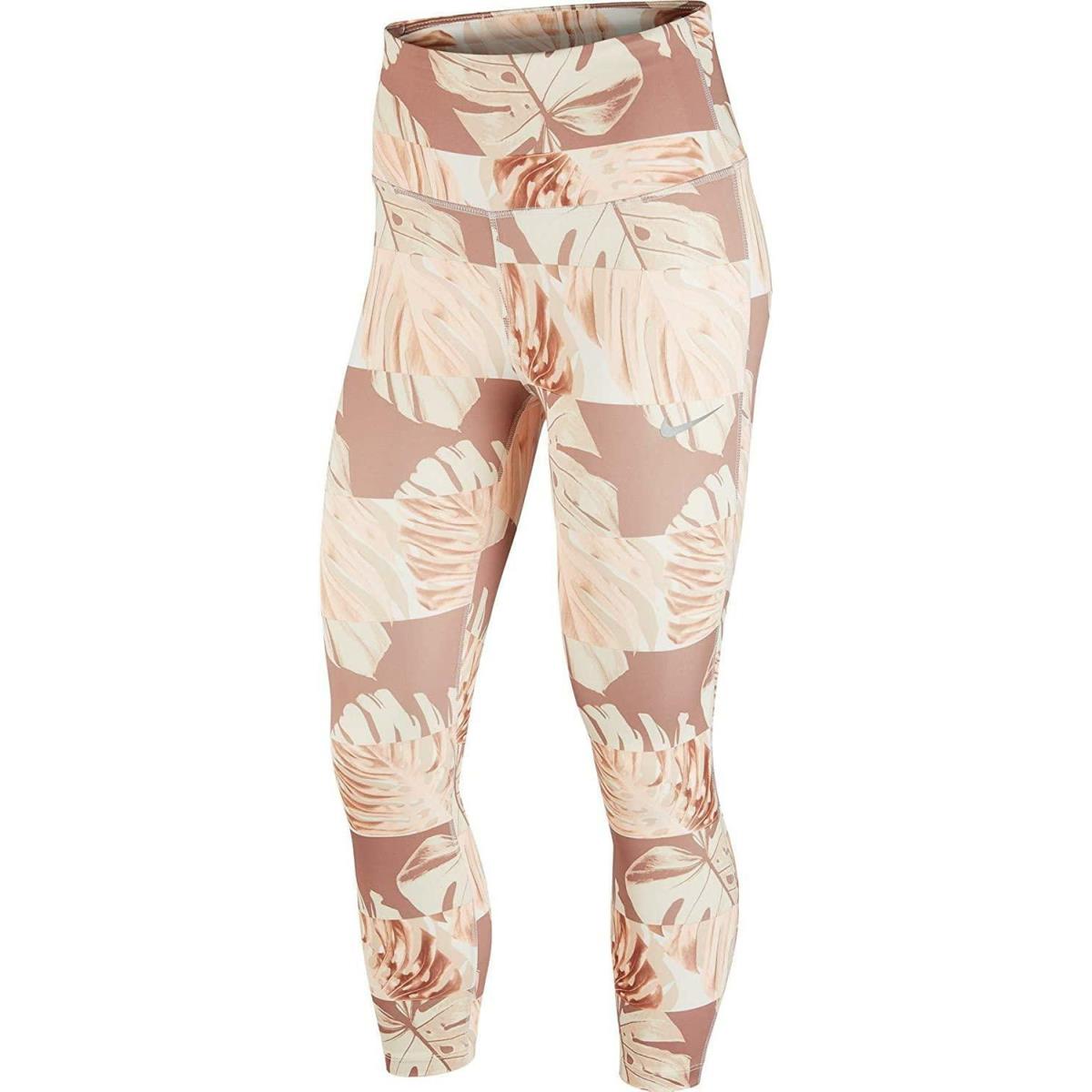 Nike 280215 Women`s Dri-fit Printed Cropped Leggings Size Medium