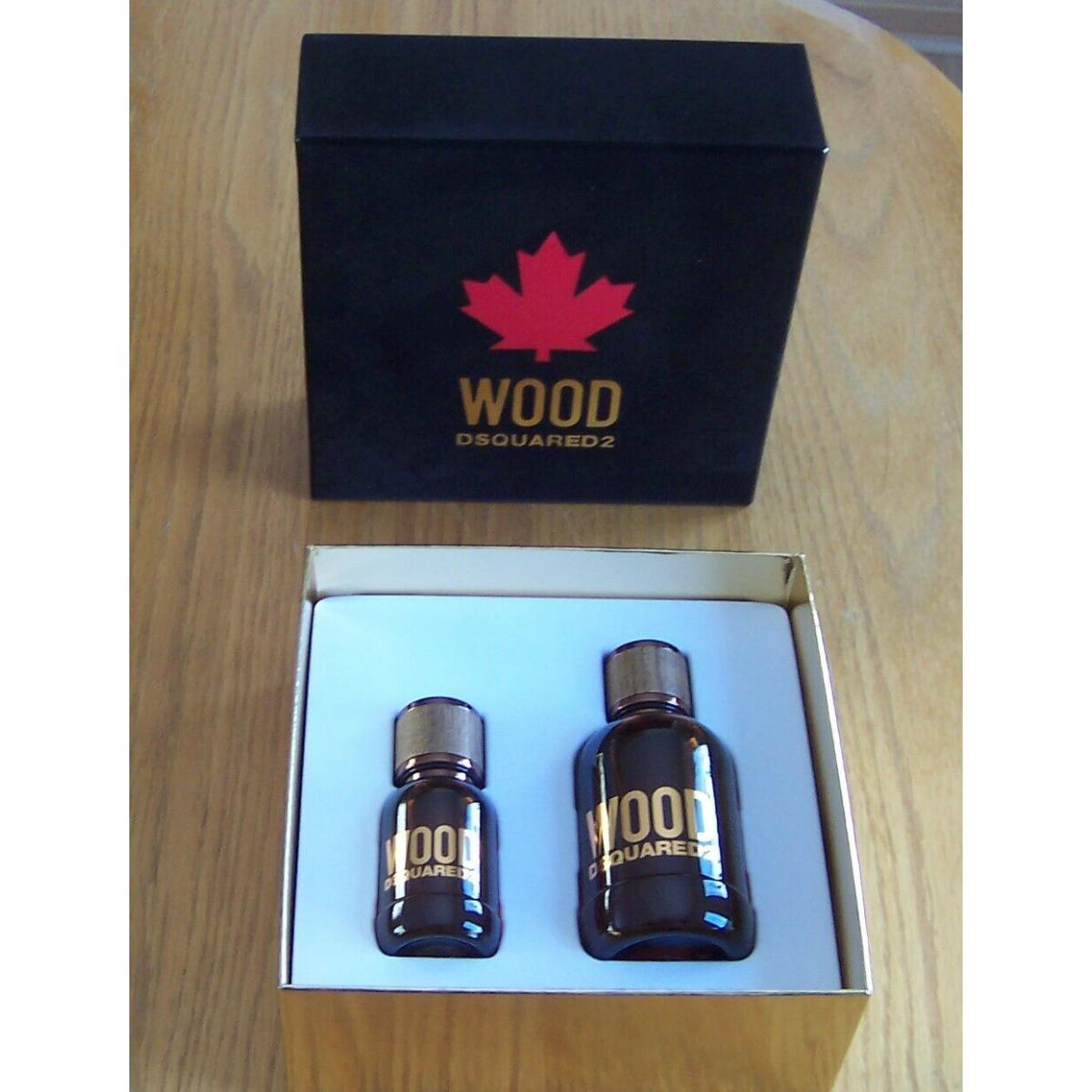 Wood By Dsquared2 For Men Eau De Toilette 3.4oz 100ml + 1.0oz 30ml Italy