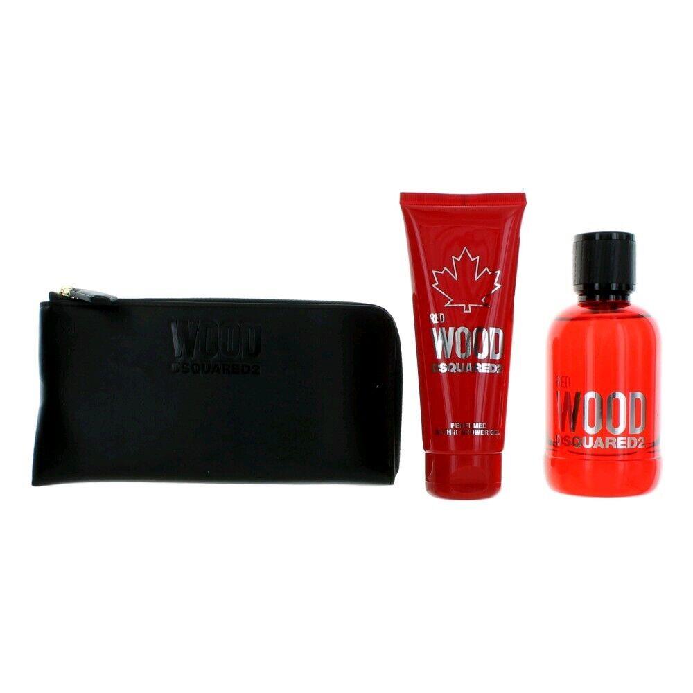 Red Wood by Dsquared2 3 Piece Gift Set For Women