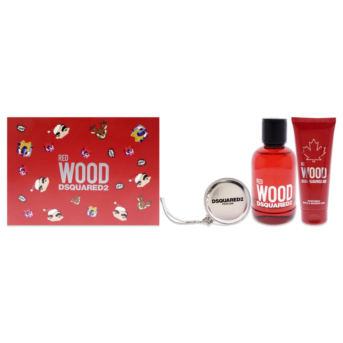 Red Wood by Dsquared2 For Women - 3 Pc Gift Set