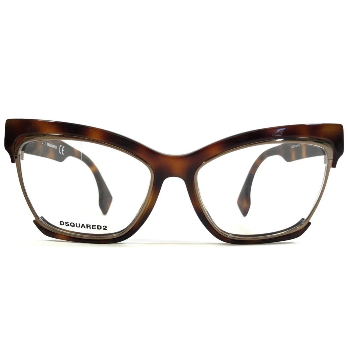 Dsquared2 Eyeglasses Frames DQ5222 col.052 Tortoise Gold Cat Eye 54-17-145