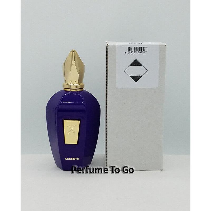 Xerjoff Accento 3.4 oz 100 ml Eau de Parfum Edp Spray Tester with Cap