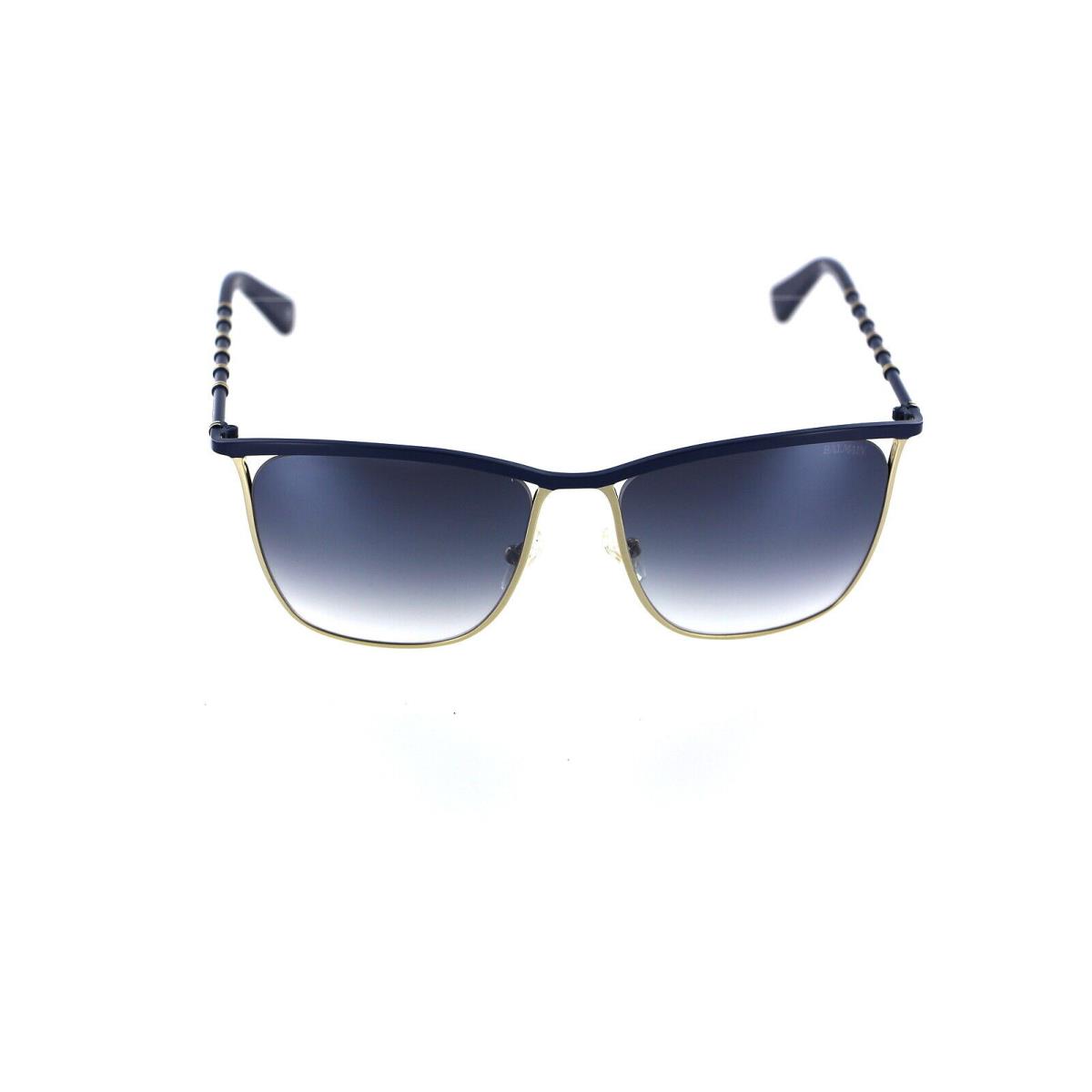 Balmain Womens Blue Square Sunglasses Blue/gold BL 2516 03