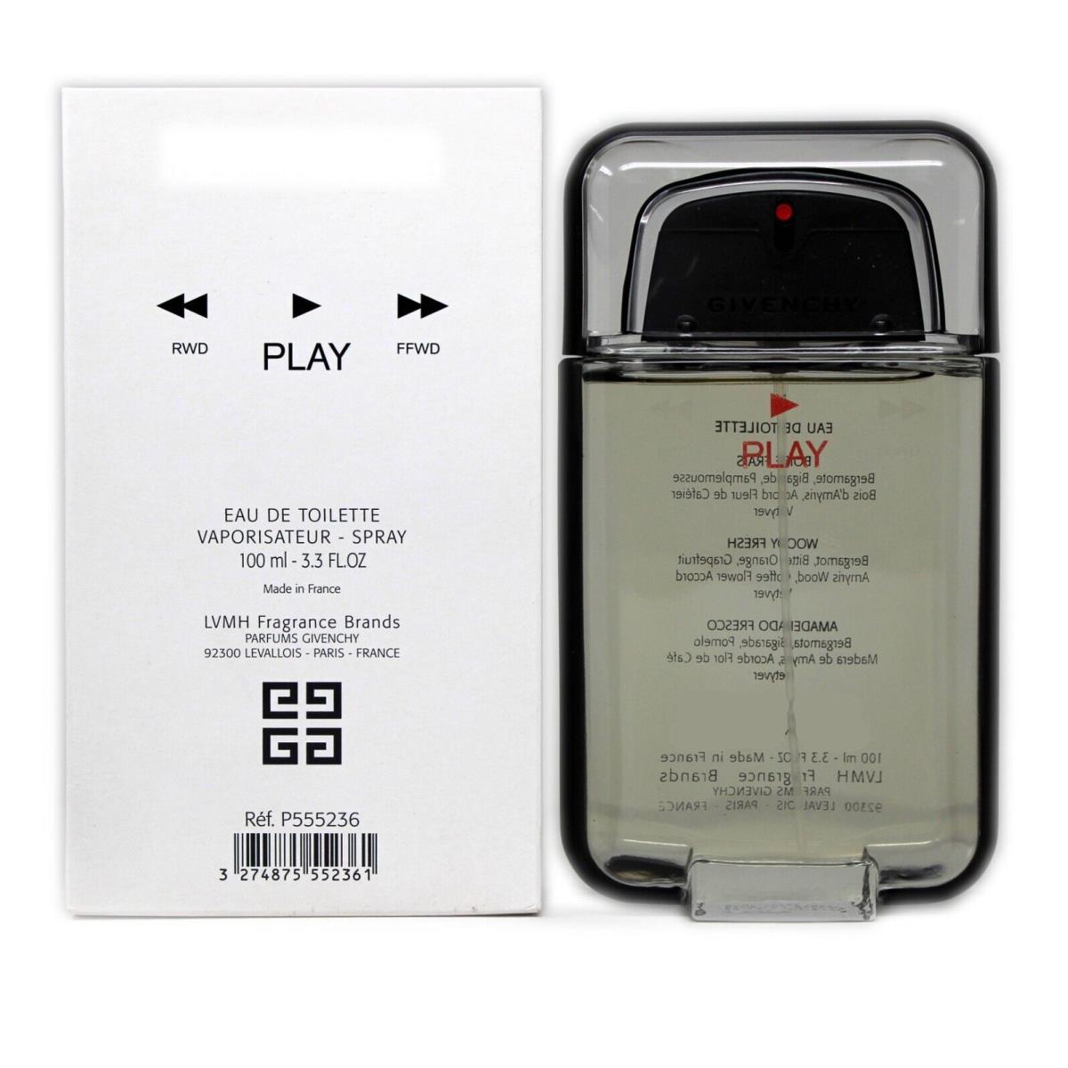 Givenchy Play Eau DE Toilette Spray 100 ML/3.4 Fl.oz. T