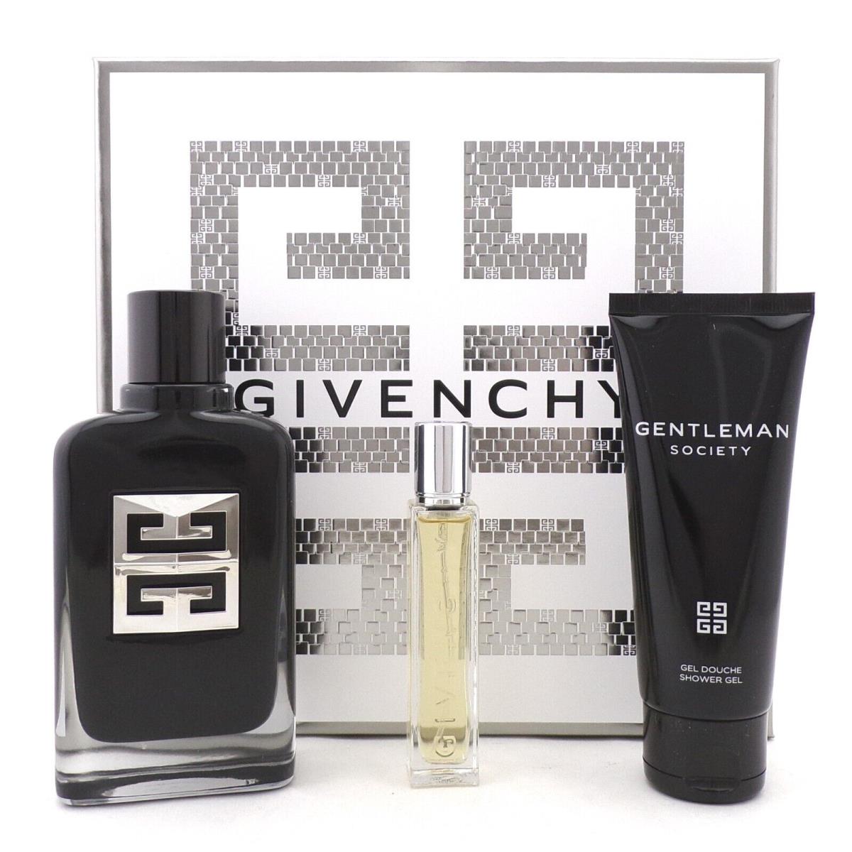 Gentleman Society by Givenchy 3.3oz 12.5 ml Edp Spray+2.5 oz Sh/gel. Set