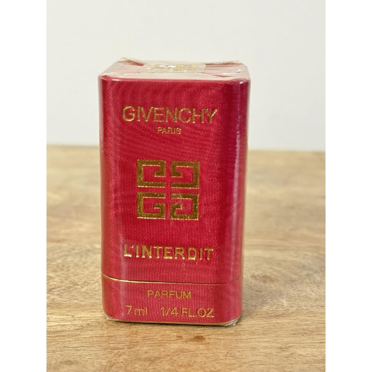 Vintage Givenchy Paris L`interdit 7ml 1/4 oz Parfum Perfume Case