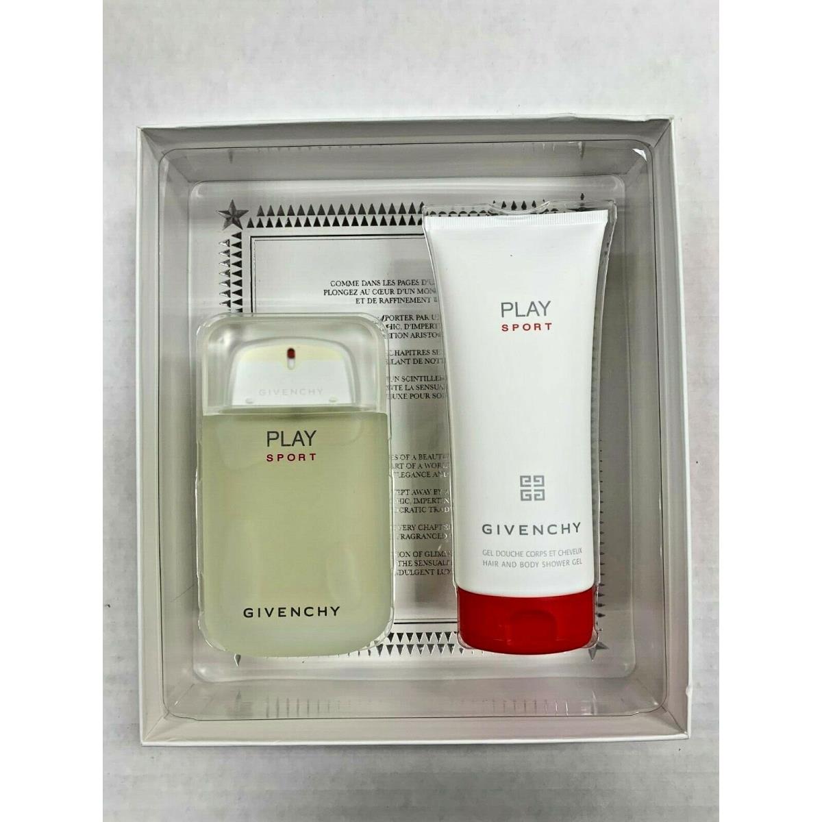 Play Sport by Givenchy Men 2 Pieces Set 3.3 oz Eau de Toilette + 6.7 Shower Gel