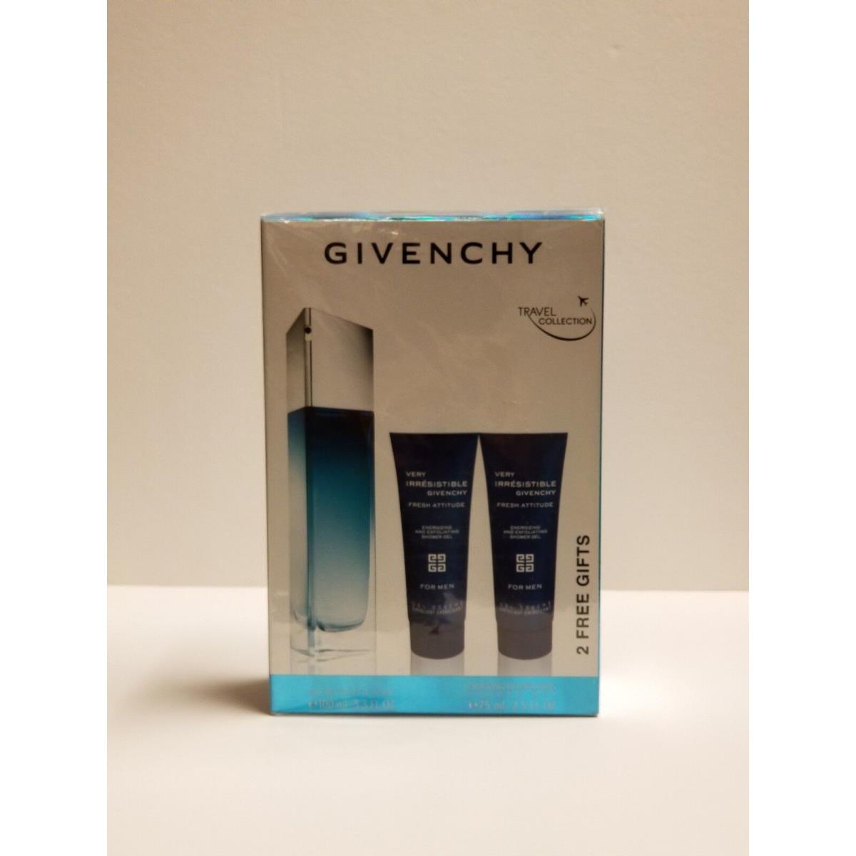 Givenchy Very Irresistible Fresh Attitude 3PC Gift Set 3.4OZ Edt Spray For Men