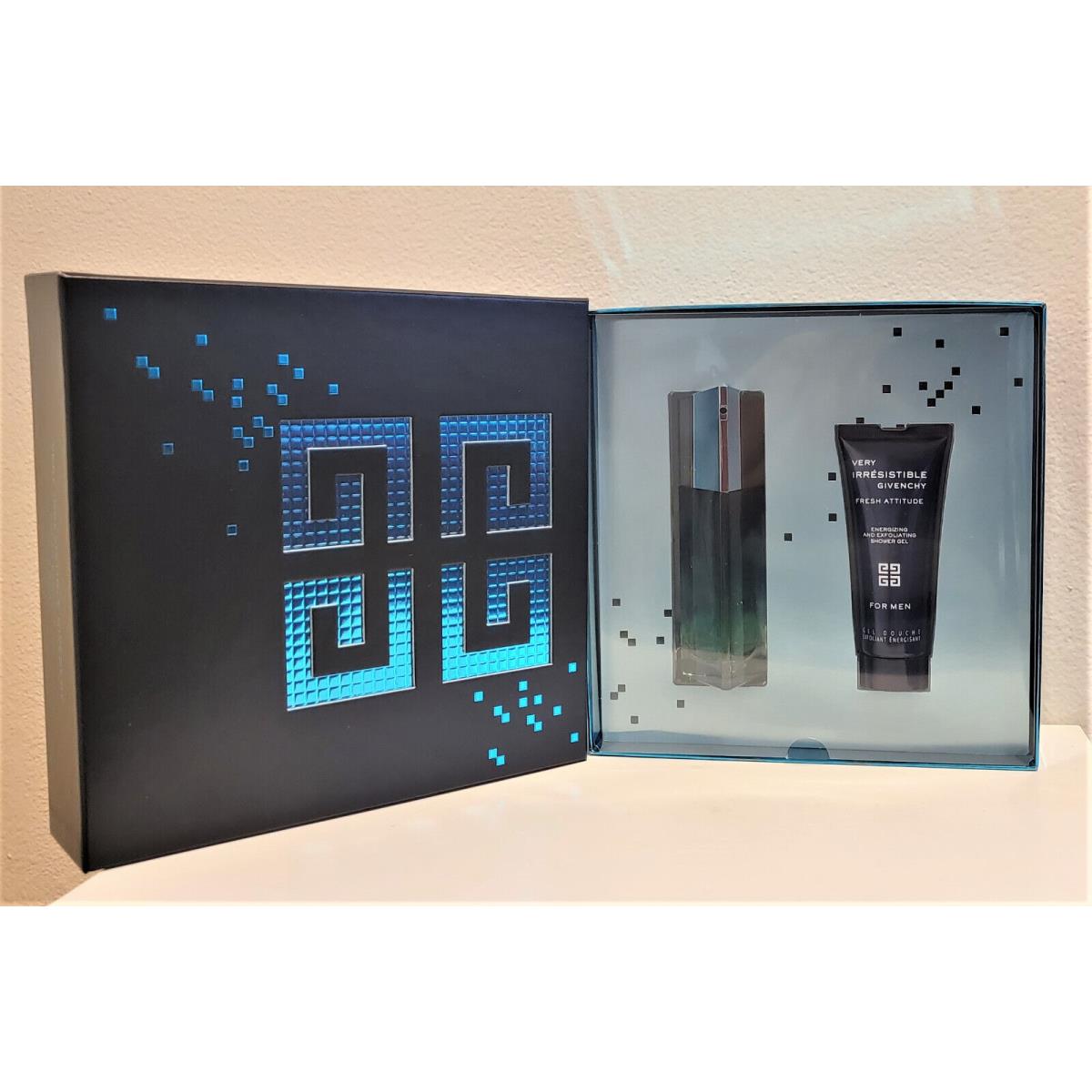 2pc Set Givenchy Very Irresistible Fresh Attitude 1.7oz Edt + 2.5oz S/gmen Homme