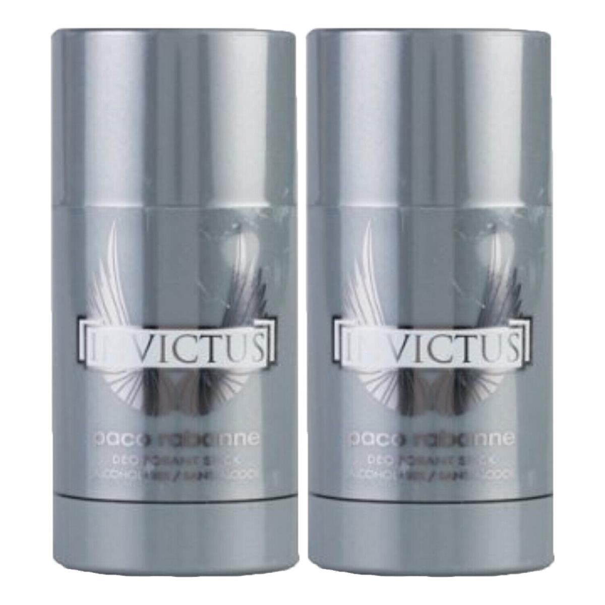 Pack of 2 Paco Rabanne Invictus Deodorant Stick For Men 2.5 Ounce