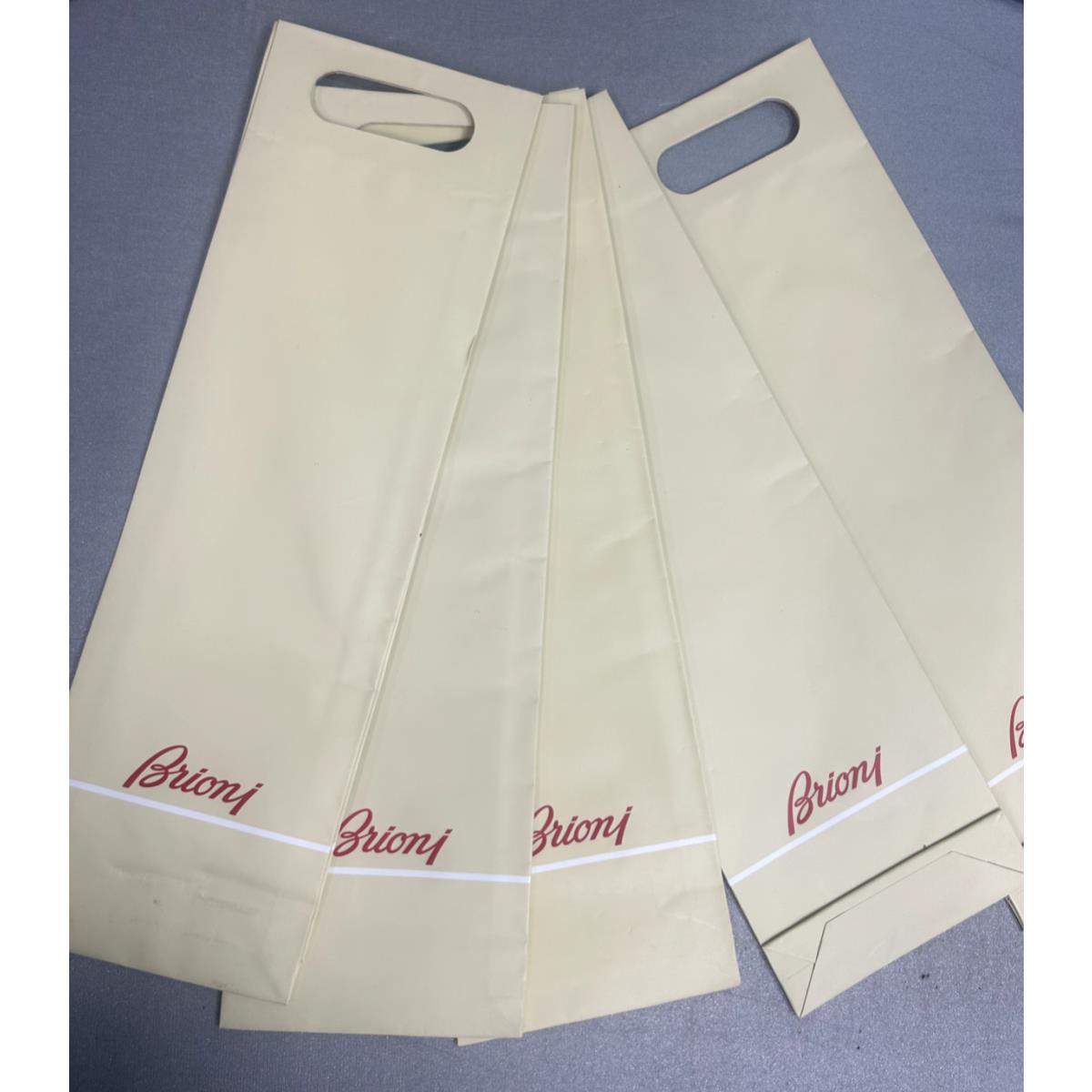 100 One Hundred Brioni Empty Shopping Gift Tie Paper Bag 19.5x6x5.5