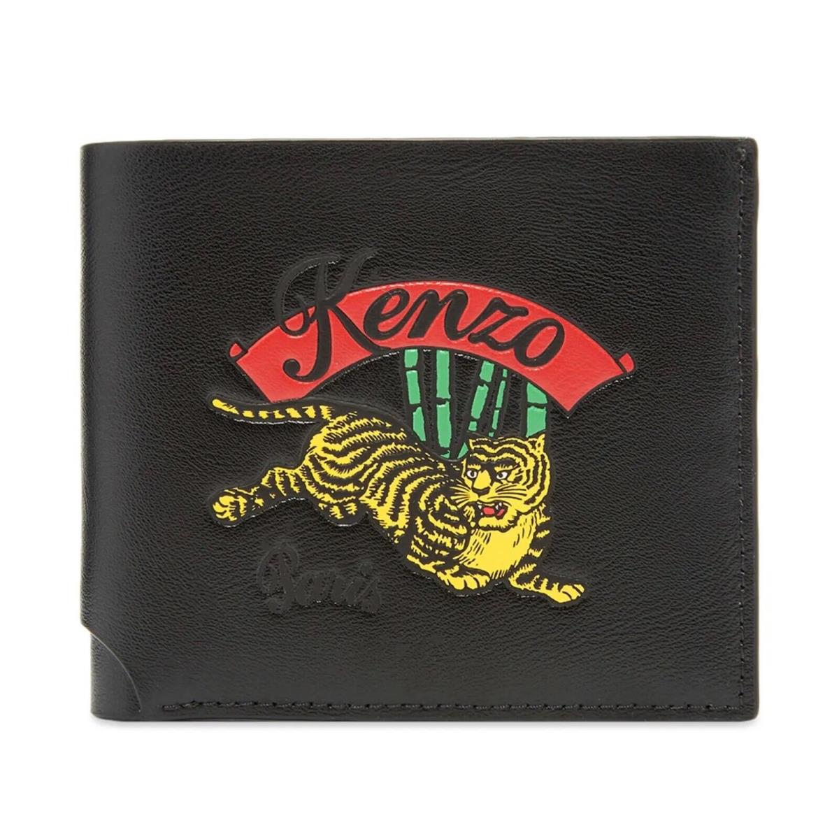 Kenzo Jumping Tiger Billfold Wallet Black