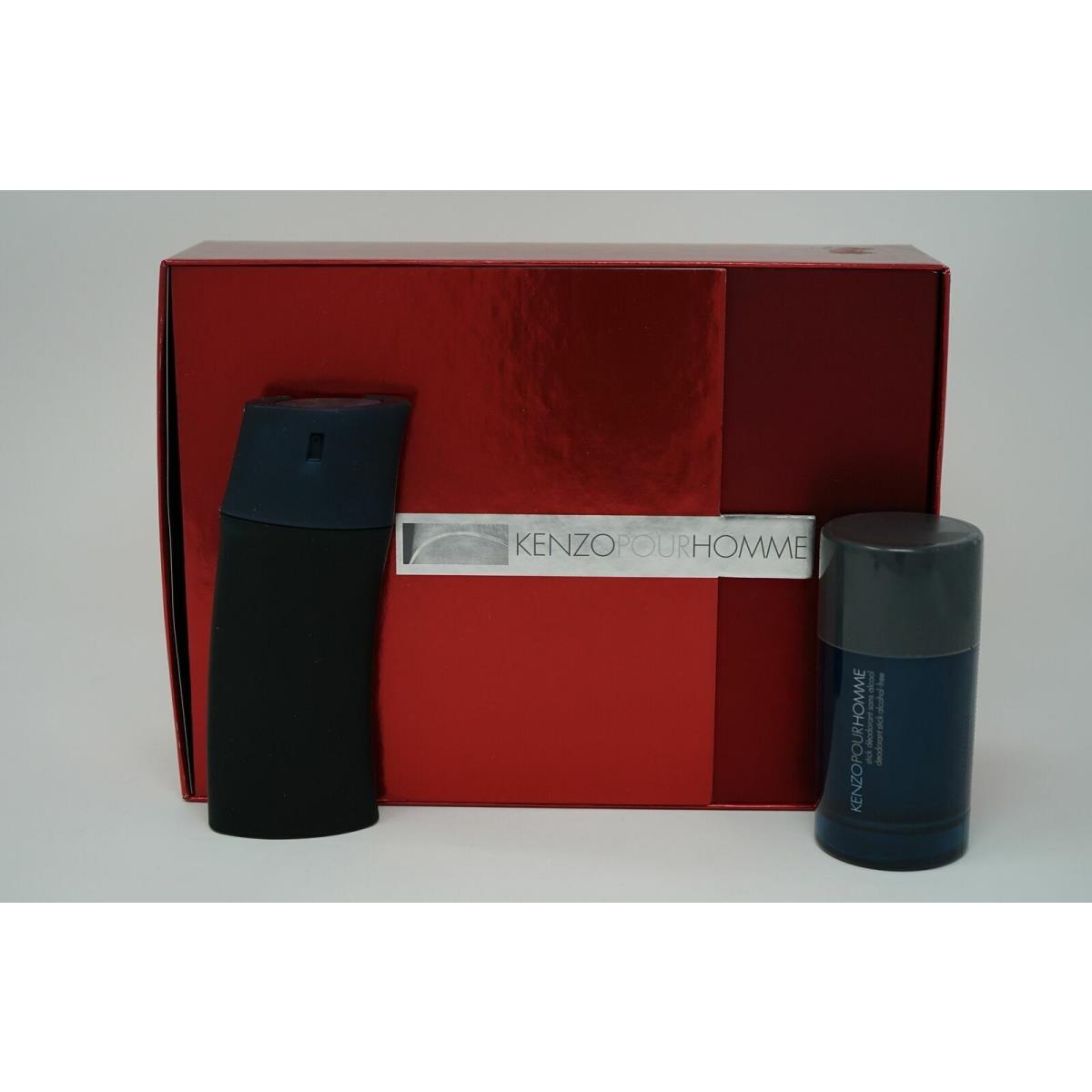 Kenzo Pour Homme Set 1.7 oz Edt Spray + 2.5 oz Stick Deodorant Vintage