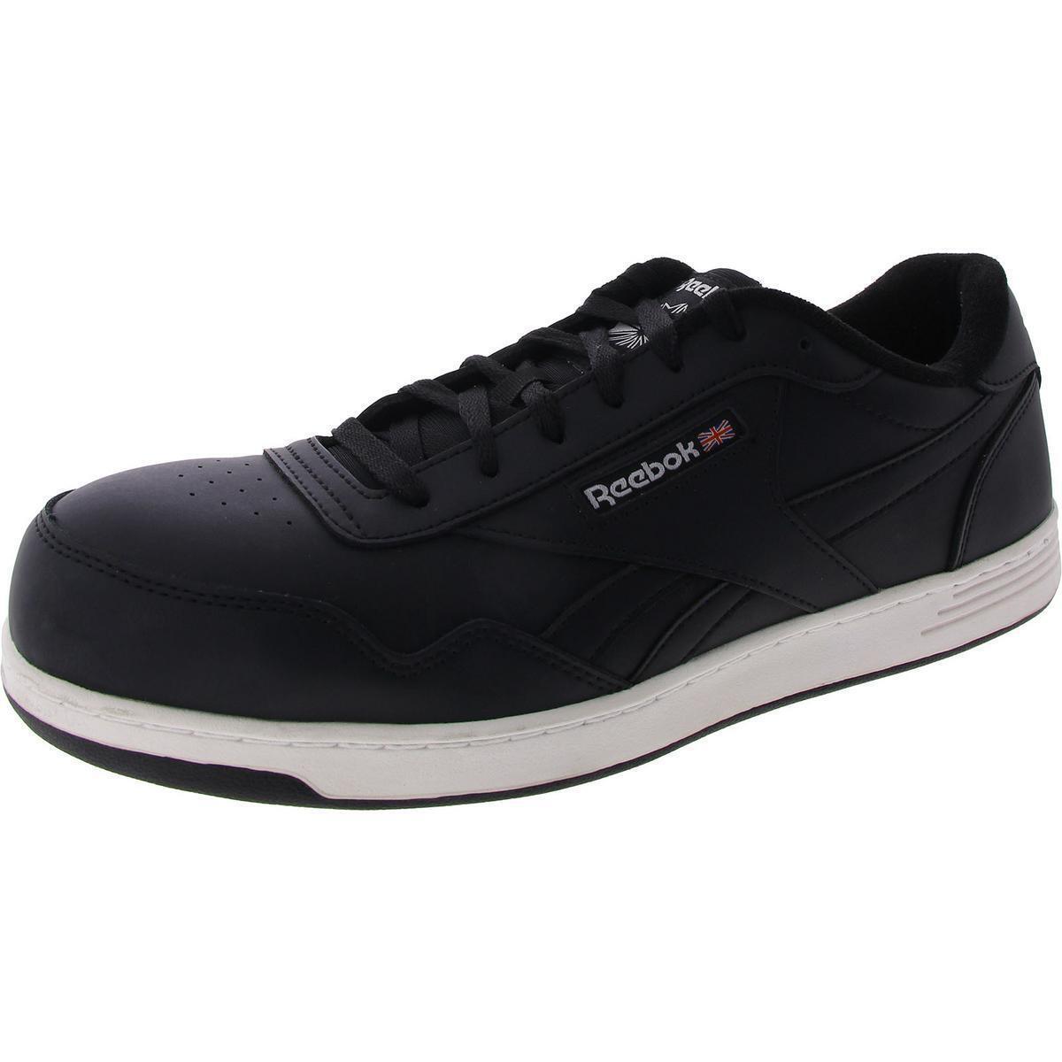 Reebok Mens Club Memt Work Leather Casual and Fashion Sneakers Bhfo 7895 - Black