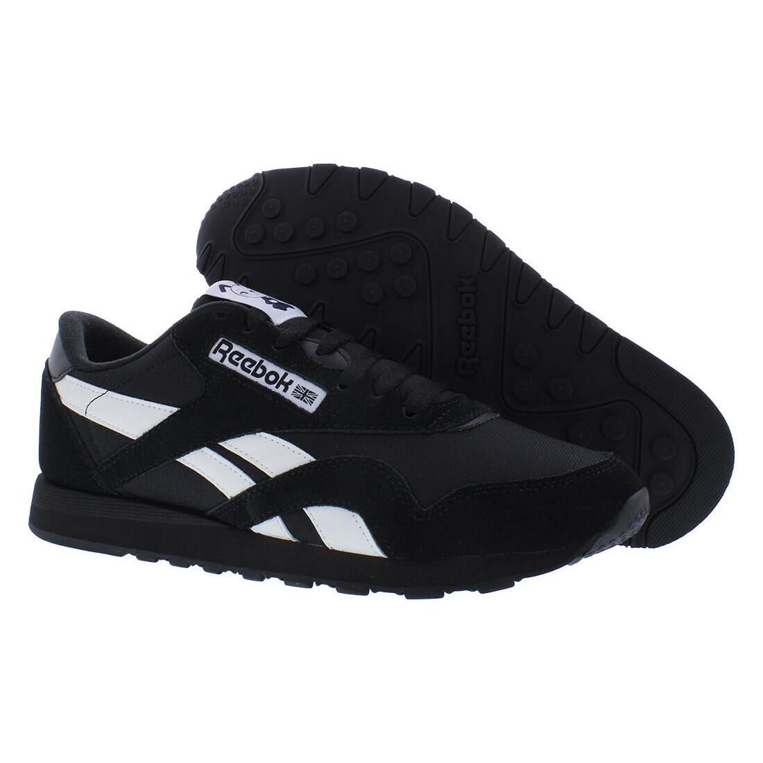 Reebok Classic Nylon Mens Shoes - Core Black/Core Black/White, Main: Black