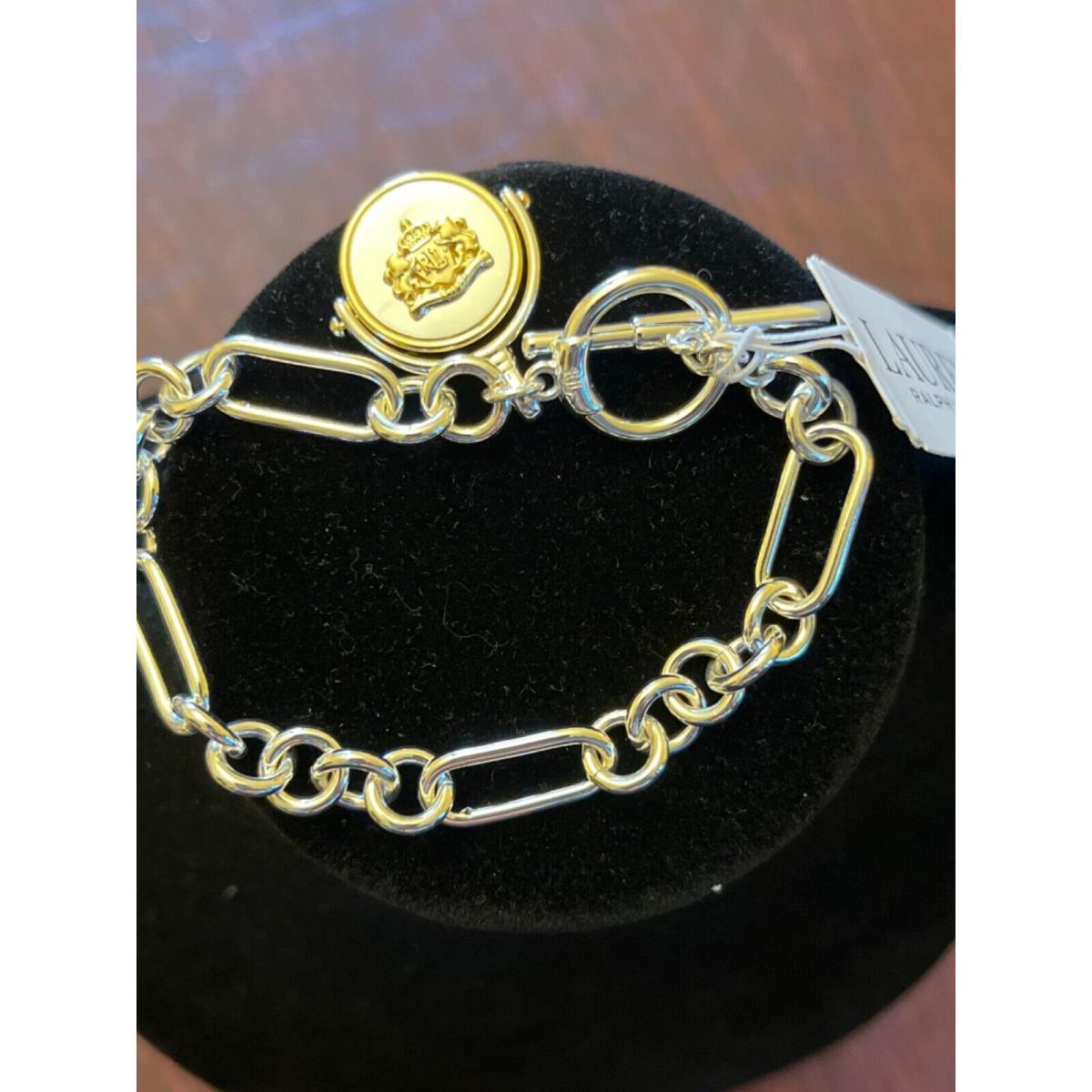 Lauren Ralph Lauren Jewelry Select 50+ Necklace Earring Bracelet $35-$98 Bracelet, Crest Charm Toggle 7.5 ` Two Tone