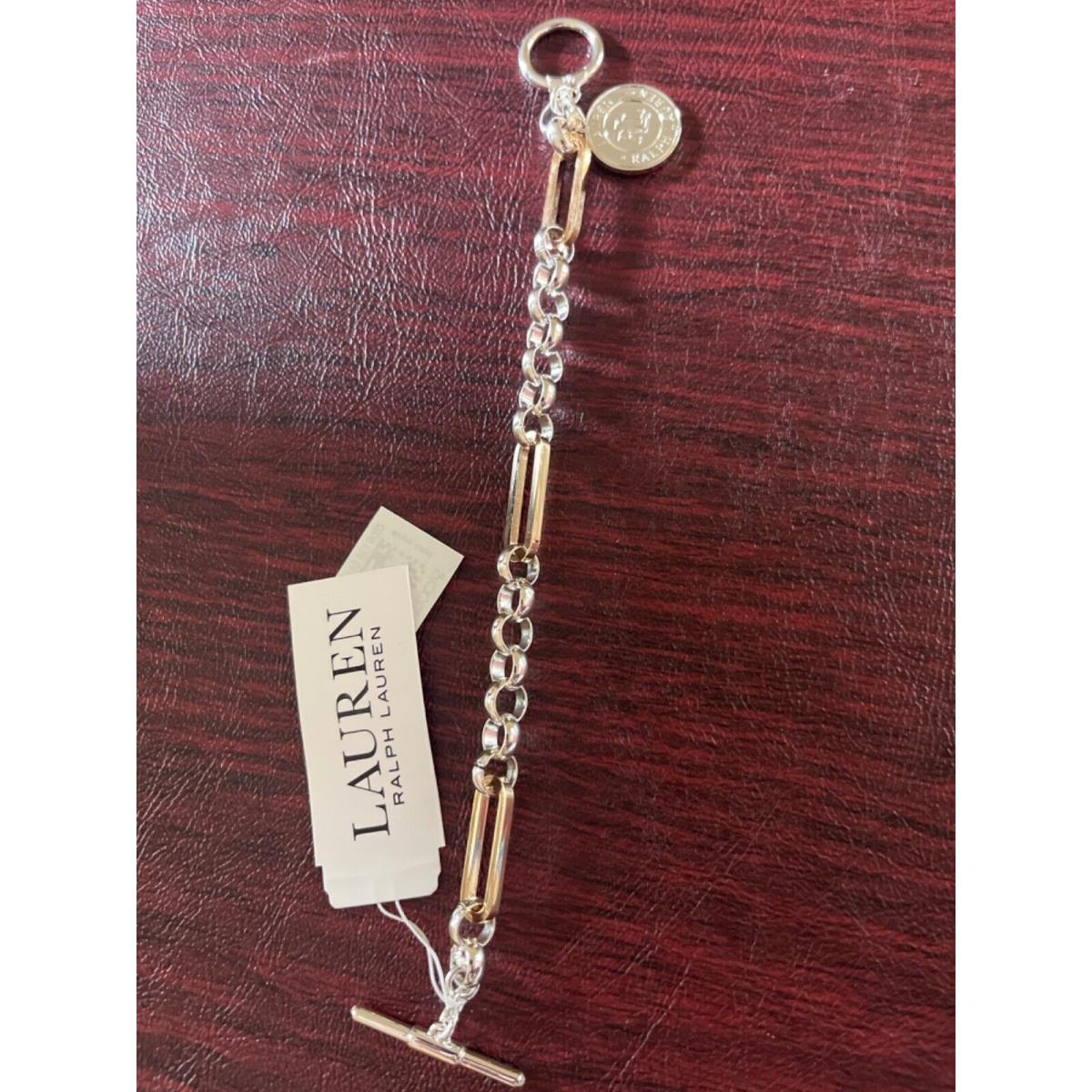 Lauren Ralph Lauren Jewelry Select 50+ Necklace Earring Bracelet $35-$98 Bracelet, Link Silver Gold,Logo Charm, Toggle 7.8 `