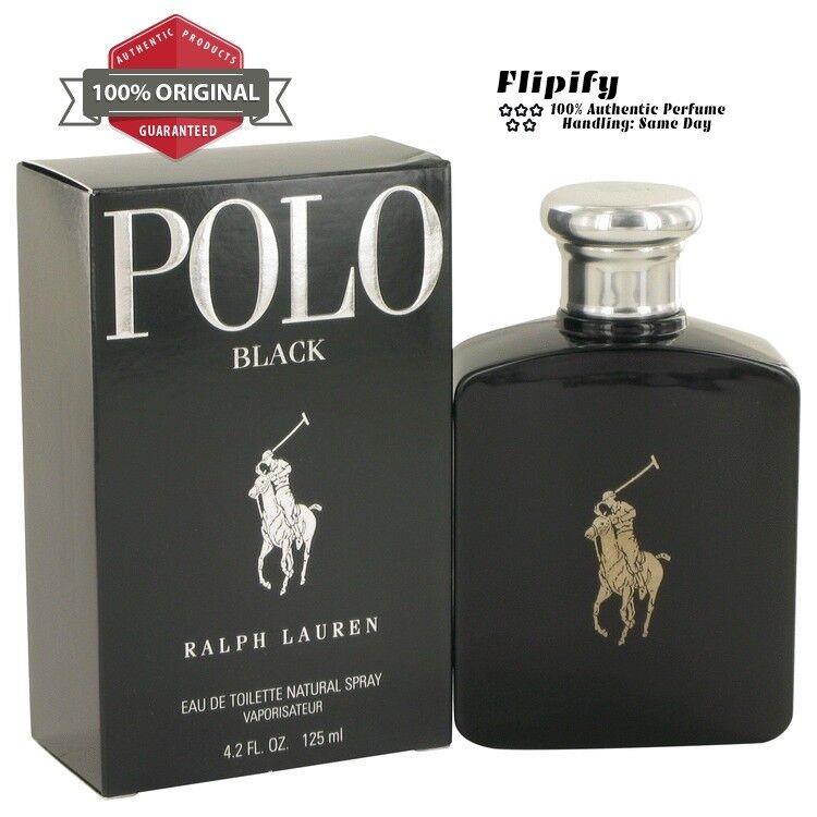 Ralph Lauren Polo Black Cologne 6.7 oz / 4.2 oz / 1.4 oz / 2.5 oz Edt Spray For Men