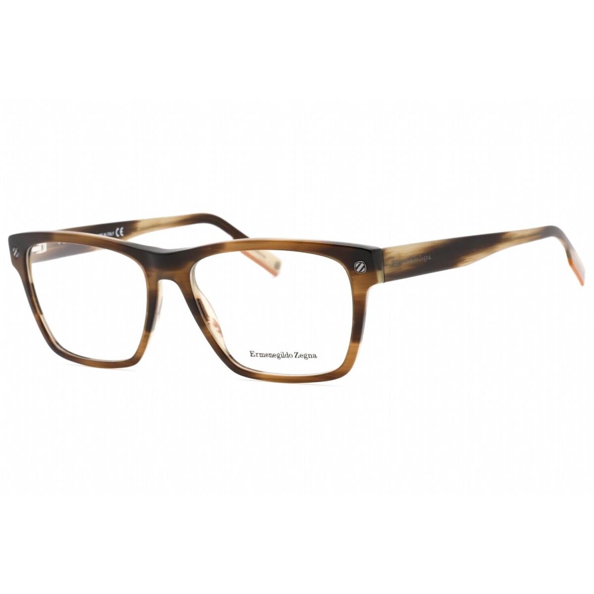 Ermenegildo Zegna EZ5231 050 Eyeglasses Dark Brown Havana Frame 56mm