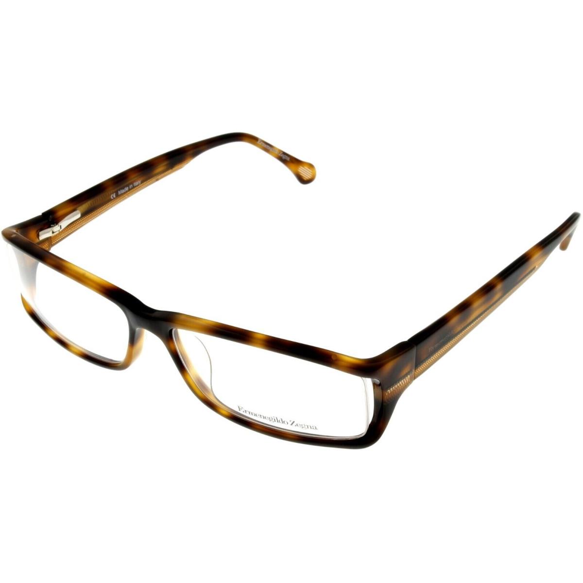 Ermenegildo Zegna Eyewear Frame Unisex Rectangular VZ3560M 0905 Brown Havana