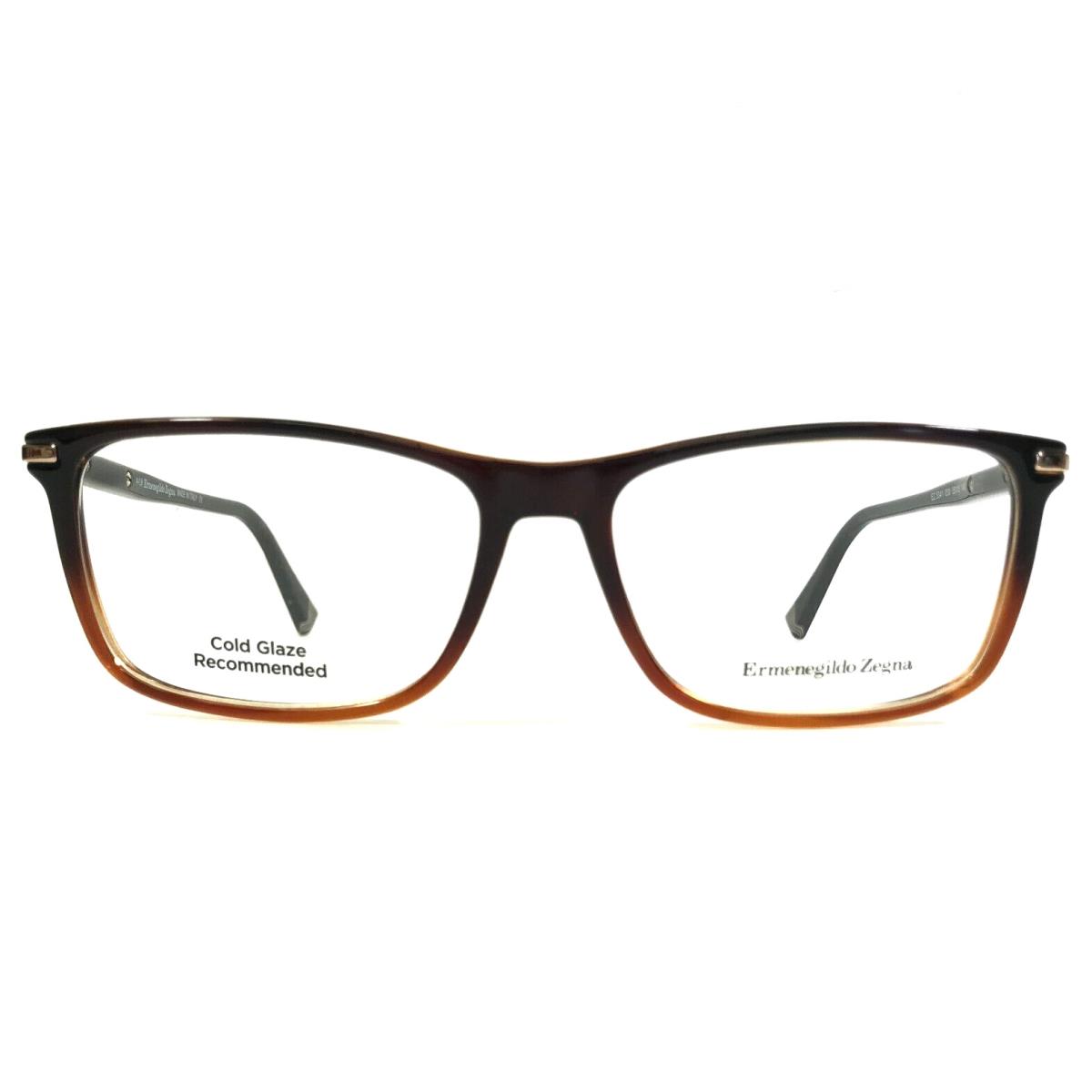 Ermenegildo Zegna Eyeglasses Frames EZ 5041 050 Brown Rectangular 55-15-145