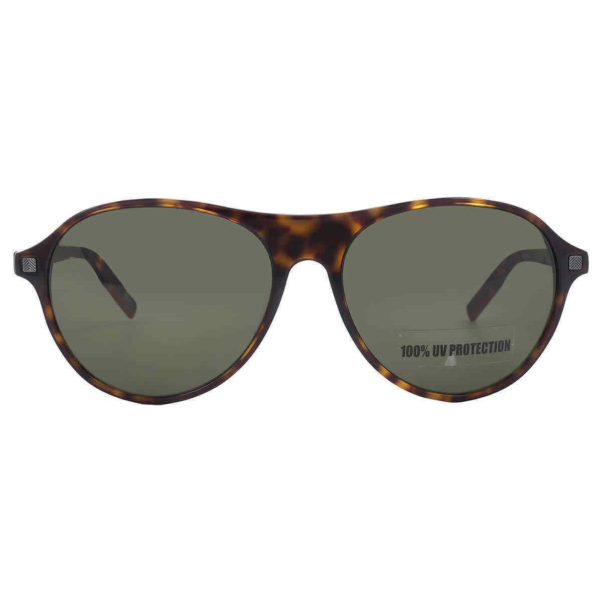 Ermenegildo Zegna Green Oval Ladies Sunglasses EZ0168 52N 58 EZ0168 52N 58