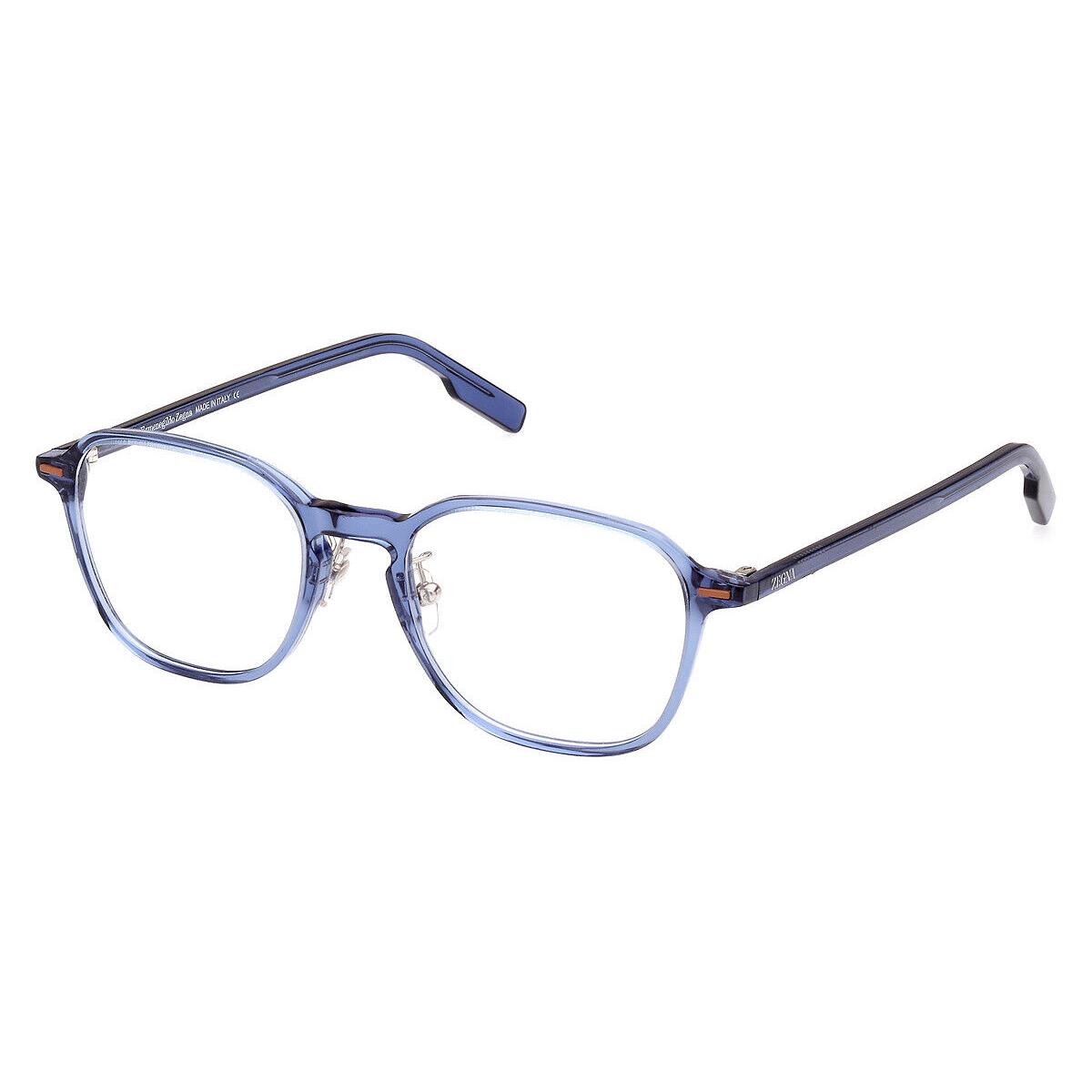 Ermenegildo Zegna EZ5255-H Eyeglasses Shiny Transparent Blue