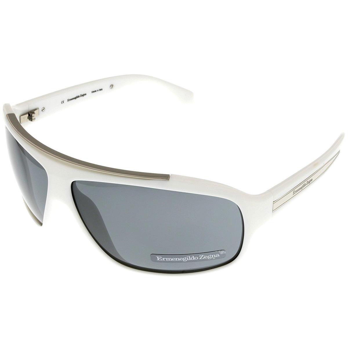 Ermenegildo Zegna Sunglasses Unisex White Silver SZ3541 4AOS Wrap