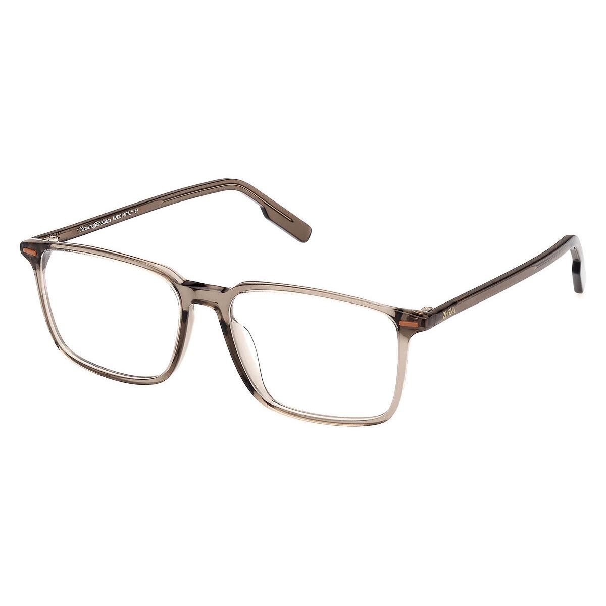 Ermenegildo Zegna EZ5257-H Eyeglasses Shiny Transparent Khaki/vicuna