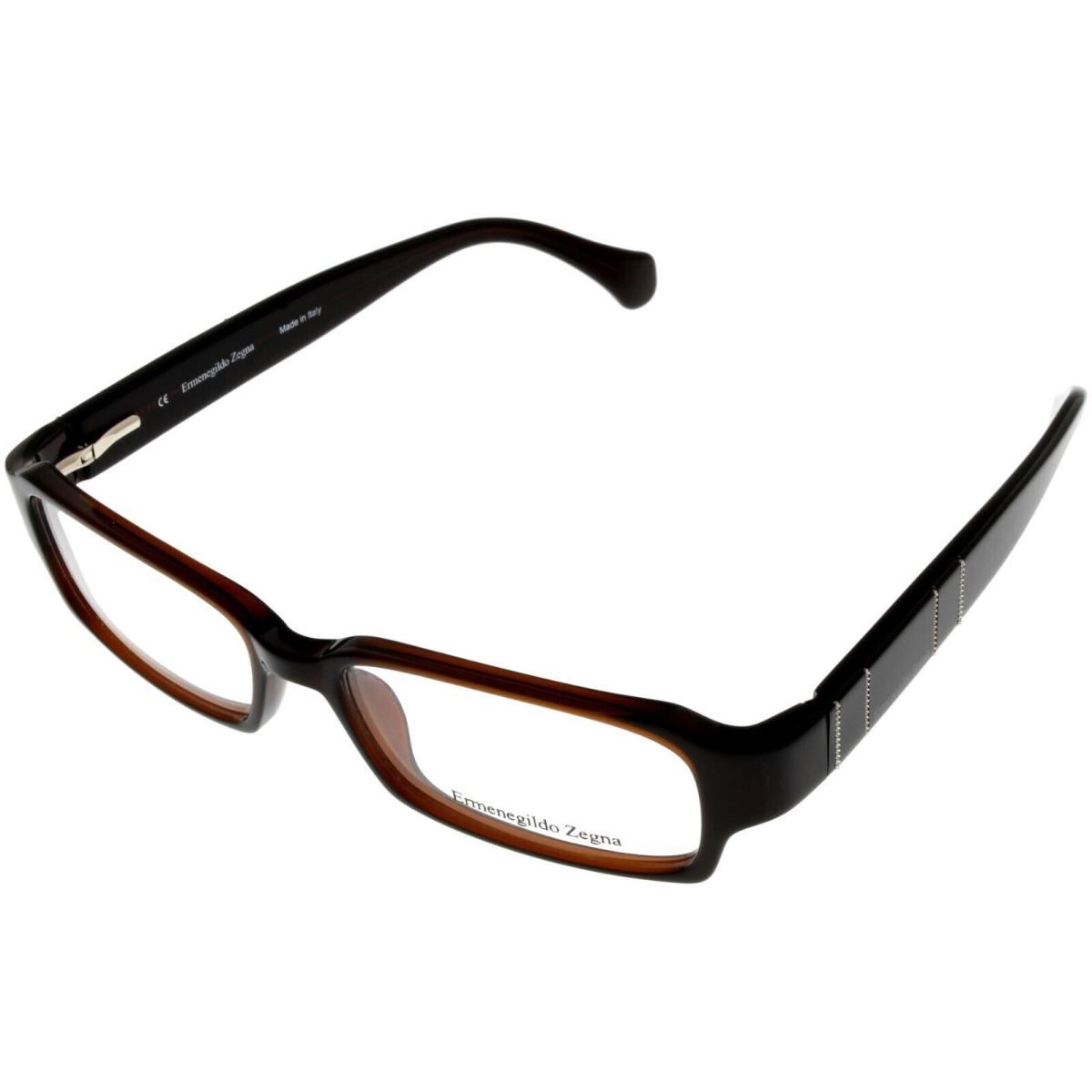 Ermenegildo Zegna Eyeglasses Frame Unisex Rectangular VZ3504 0958 Brown