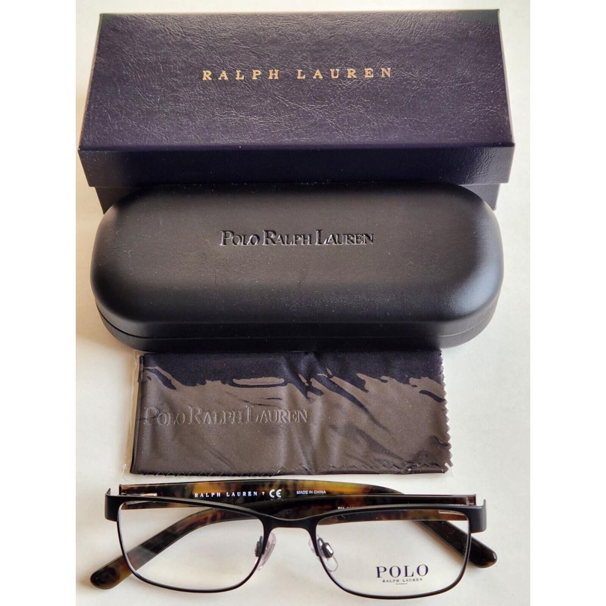 Ralph Lauren Polo Rectangular Shiny Black Eyeglass Frames