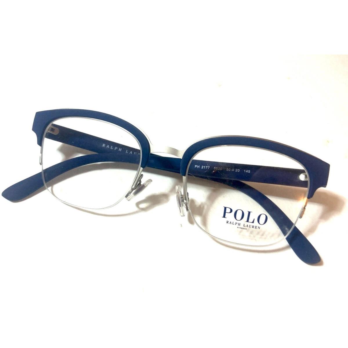 Polo Ralph Lauren PH 2177 5620 Blue Silver Eyeglasses RX 50-20-145