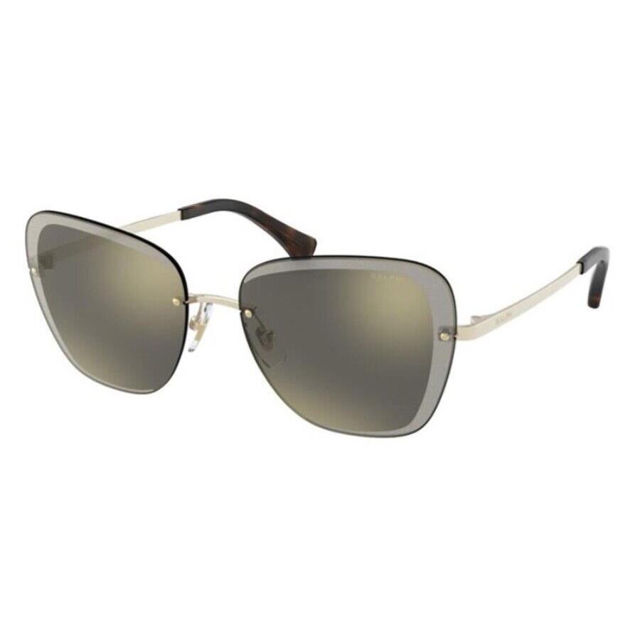 Ralph Lauren RA4129 Butterfly Mirrored Sunglasses Light Gold Brown