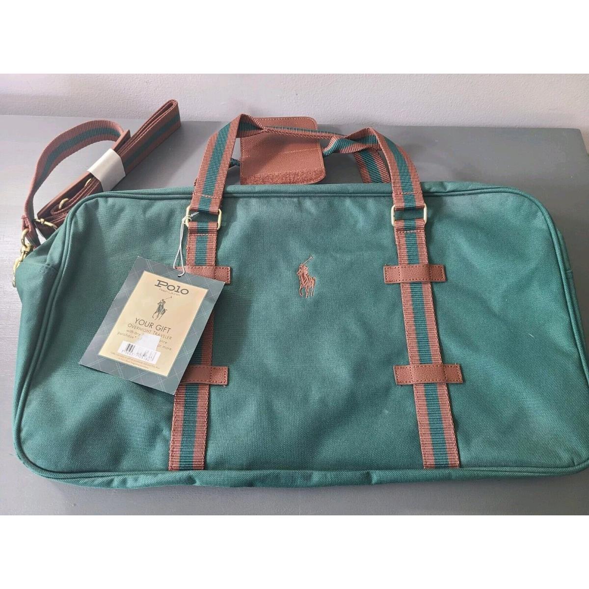 Ralph Lauren Polo 22 Green Canvas Duffle Bag Overnight Weekend Getaway Bag