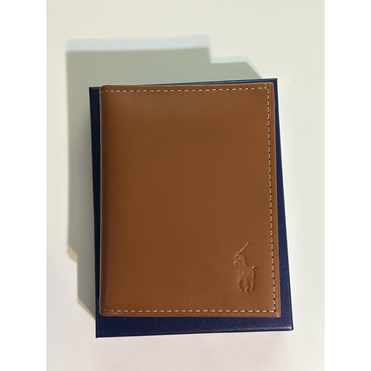 Polo Ralph Lauren Brown Leather ID Fold Wallet