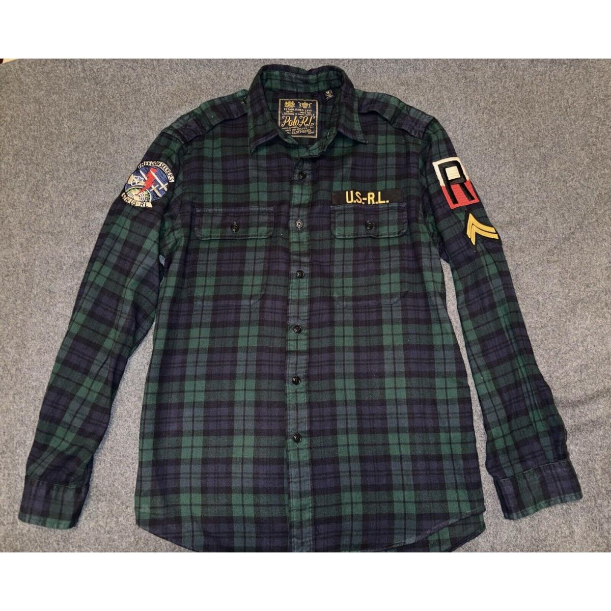 Polo Ralph Lauren Blackwatch Patches Flannel Shirt. M