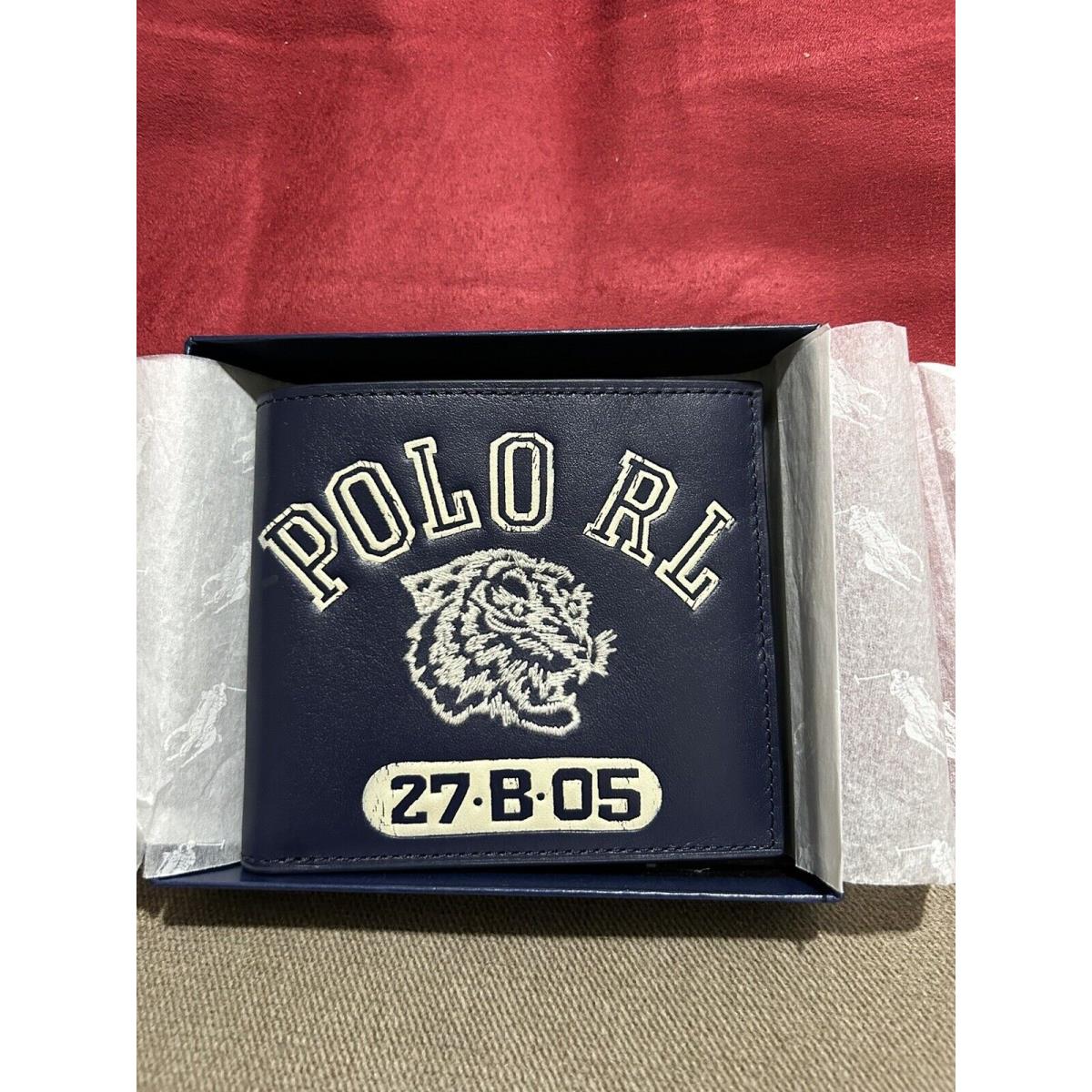 Polo Ralph Lauren Navy Tiger Embroidery Bifold Wallet