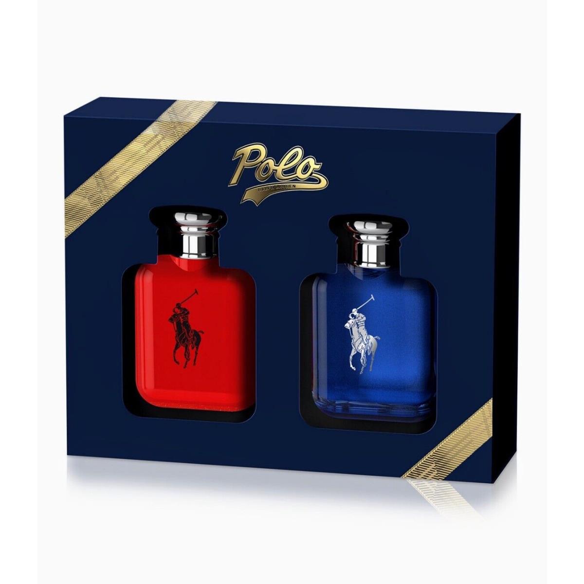 Polo Red End Blue Perfumes Set 15 ml Each One by Ralph Lauren For Men Fresh