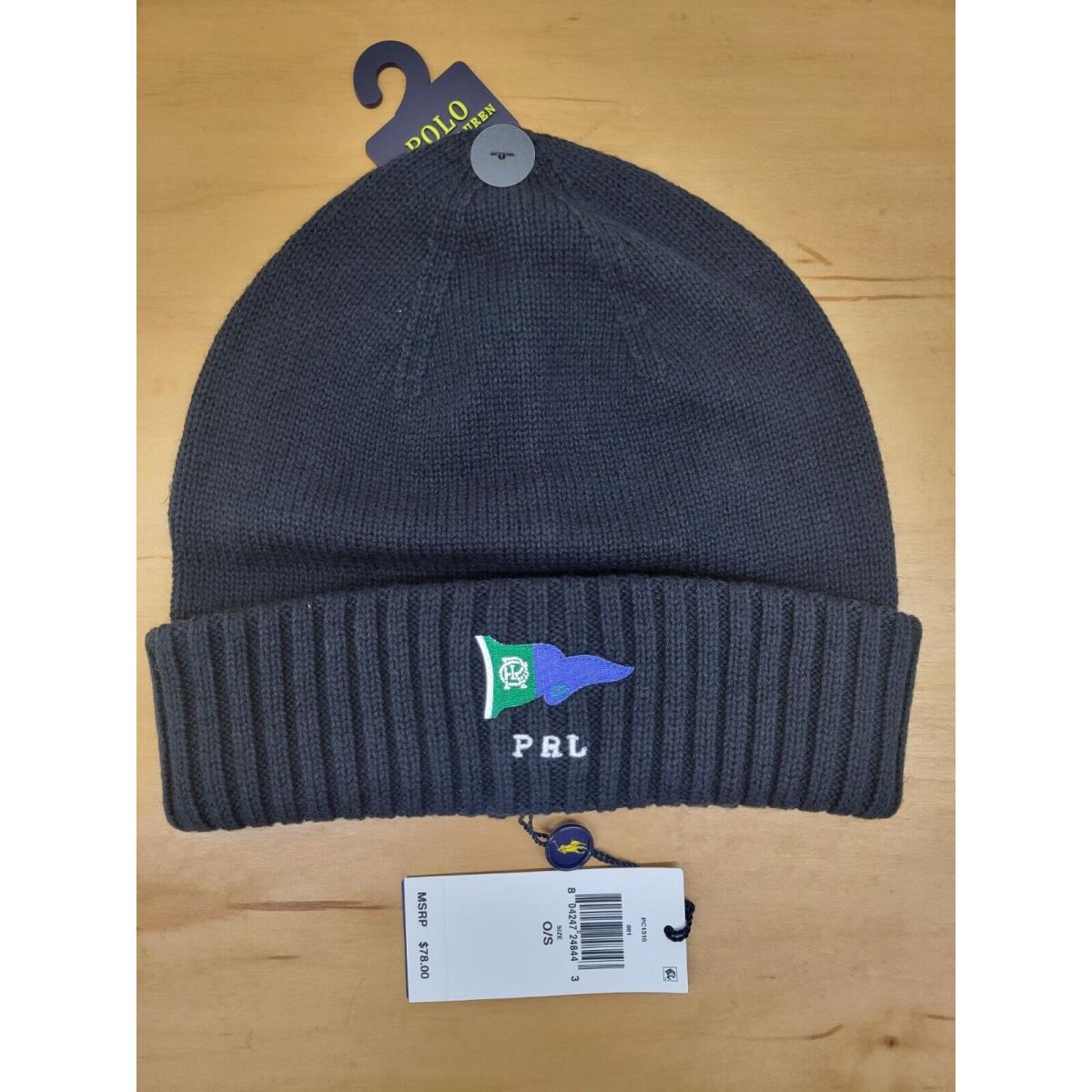 Polo Ralph Lauren Men`s Knit Polo Glag Beanie Hat Watch Ski Cap