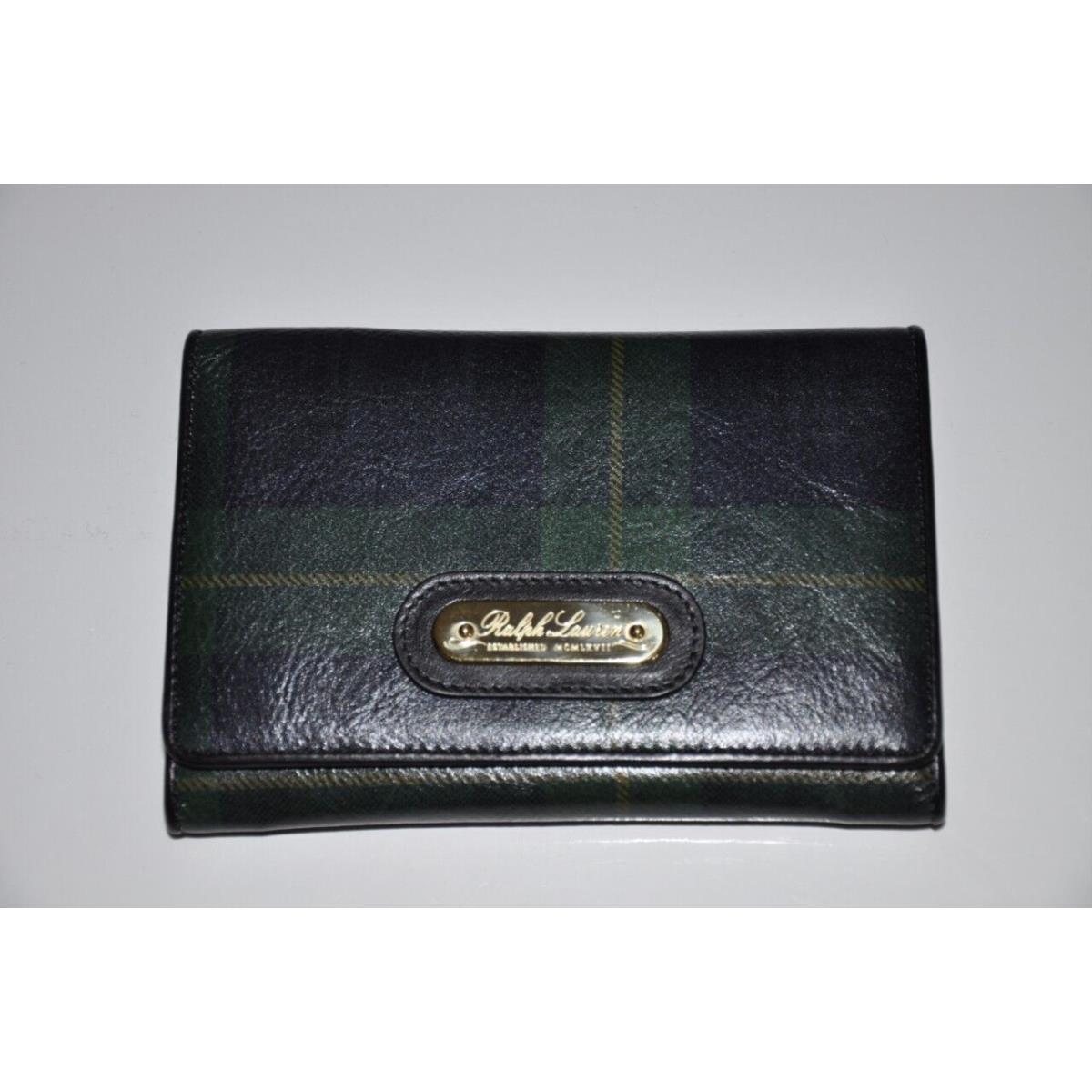 Ralph Lauren Collection Purple Label Black Watch Leather Wallet