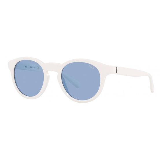 Polo Ralph Lauren PH 4184 5229/72 White Blue Sunglasses 49-22-145 W/ Case