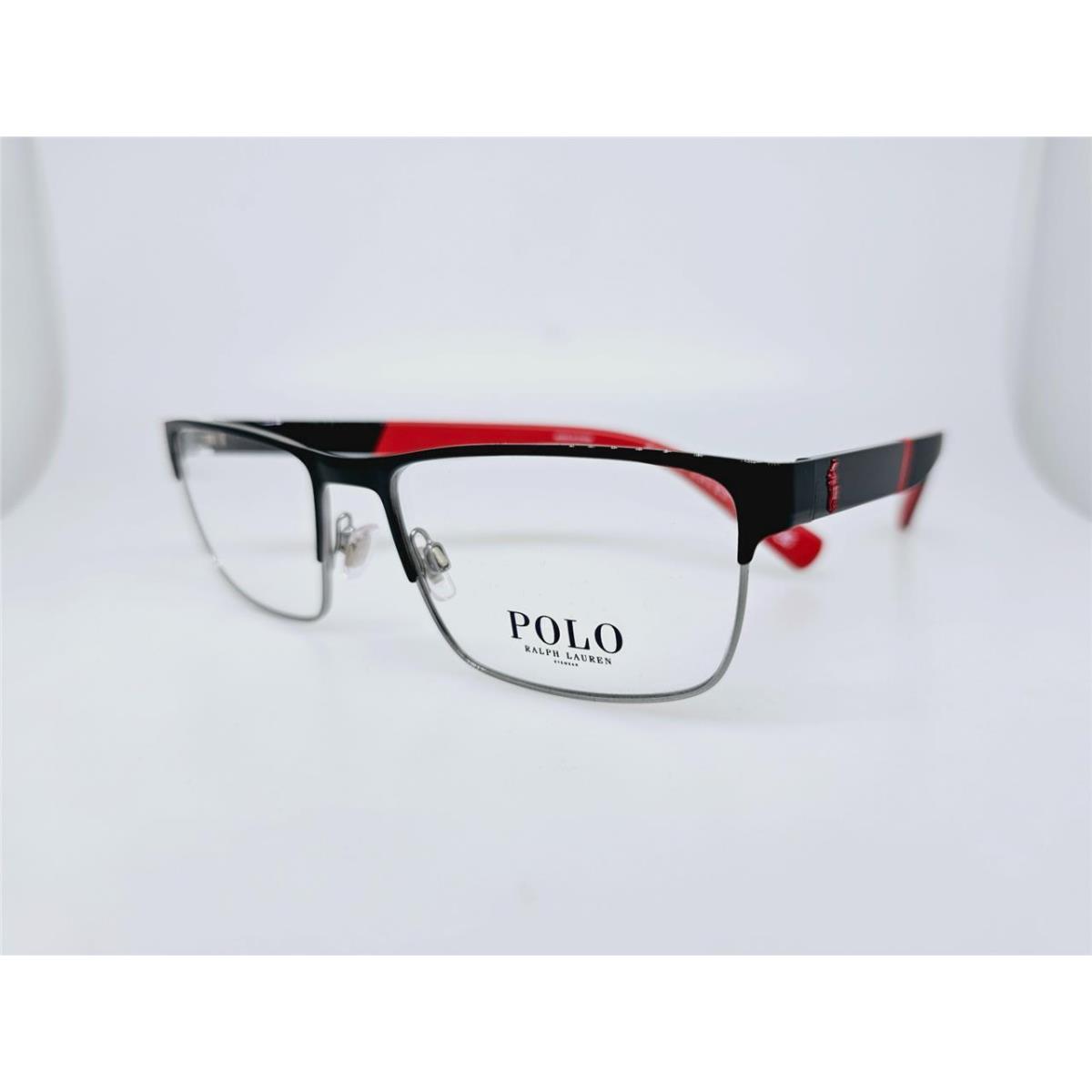 Polo Ralph Lauren PH1215 9003 54MM Shiny Black Gun Metal Frame W/ Demo Lenses